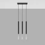 Lampa wisząca MOZAICA 3L czarny/chrom