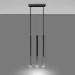 Lampa wisząca MOZAICA 3L czarny/chrom
