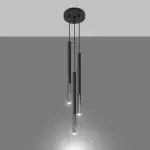 Lampa wisząca MOZAICA 3P czarny/chrom