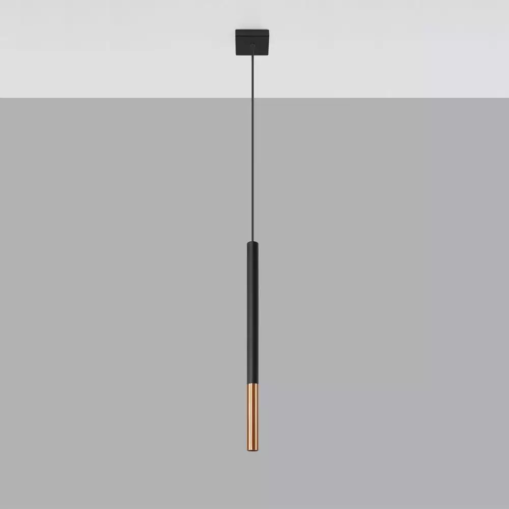 Lampa wisząca MOZAICA 1 czarny/miedź
