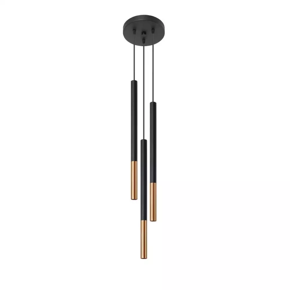 Lampa wisząca MOZAICA 3P czarny/miedź