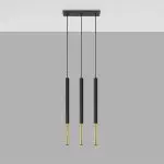 Lampa wisząca MOZAICA 3L czarny/złoto