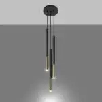 Lampa wisząca MOZAICA 3P czarny/złoto