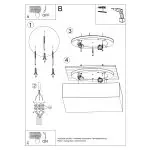 Plafon HORUS 55 szary