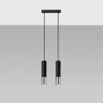 Lampa wisząca LOOPEZ 2 czarny/chrom