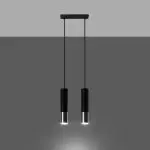 Lampa wisząca LOOPEZ 2 czarny/chrom