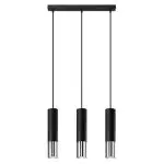 Lampa wisząca LOOPEZ 3L czarny/chrom