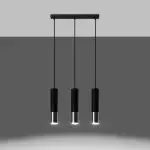 Lampa wisząca LOOPEZ 3L czarny/chrom