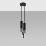 Lampa wisząca LOOPEZ 3P czarny/chrom