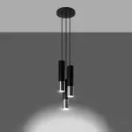 Lampa wisząca LOOPEZ 3P czarny/chrom