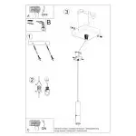 Lampa wisząca LOOPEZ 1 czarny/miedź