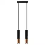 Lampa wisząca LOOPEZ 2 czarny/miedź