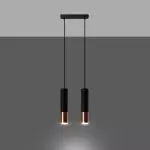 Lampa wisząca LOOPEZ 2 czarny/miedź