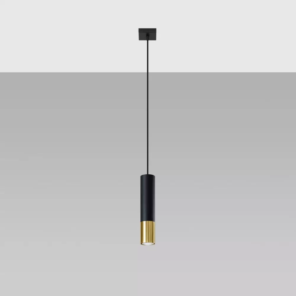 Lampa wisząca LOOPEZ 1 czarny/złoty