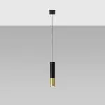 Lampa wisząca LOOPEZ 1 czarny/złoty