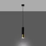 Lampa wisząca LOOPEZ 1 czarny/złoty