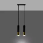 Lampa wisząca LOOPEZ 2 czarny/złoty