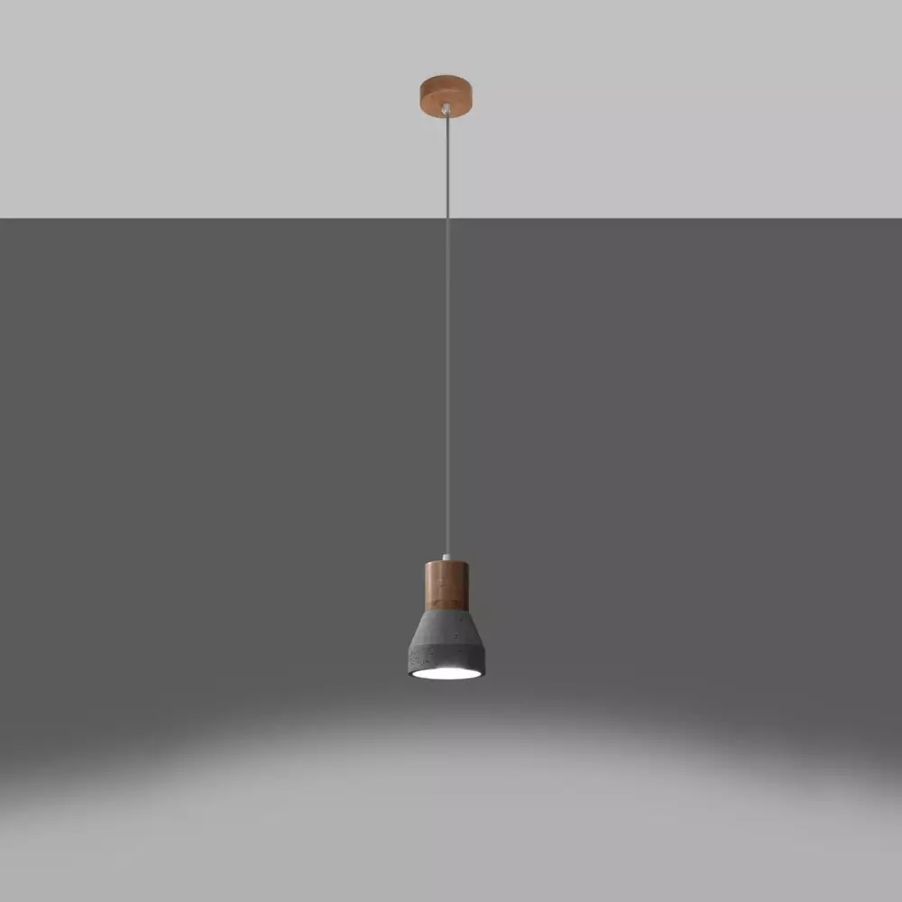 Lampa wisząca QUBIC szara