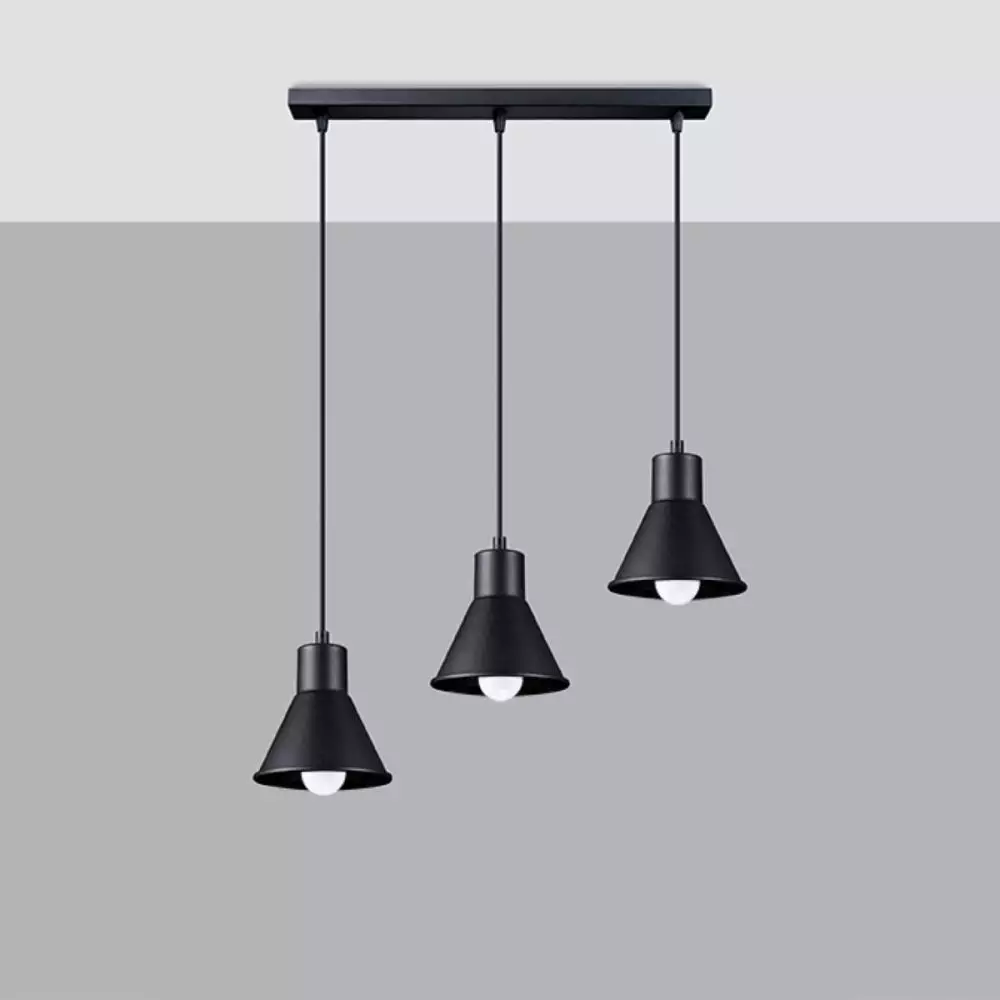 Lampa wisząca TALEJA 3 czarna [E27]