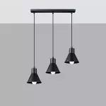 Lampa wisząca TALEJA 3 czarna [E27]