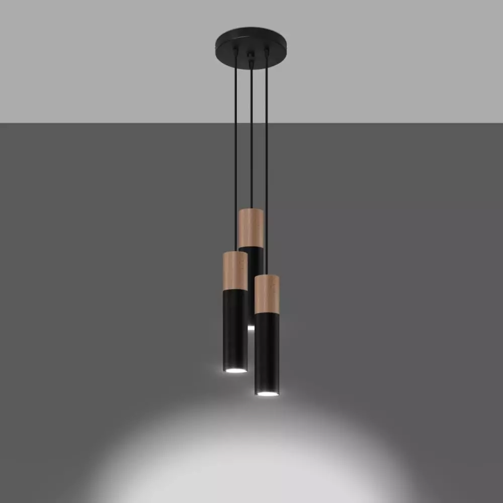 Lampa wisząca PABLO 3P czarna
