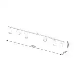 Plafon LEMMI 6L czarny