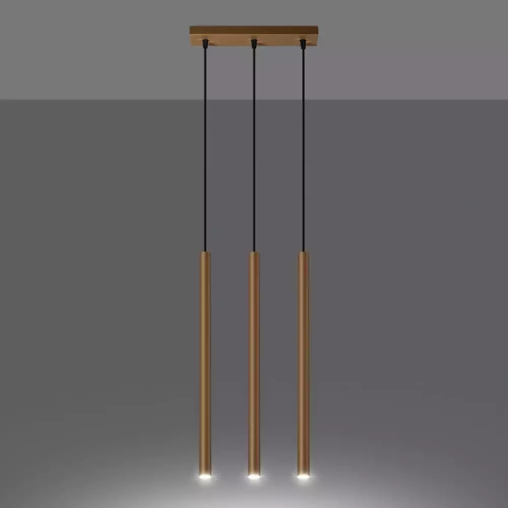 Lampa wisząca PASTELO 3L złota