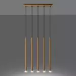 Lampa wisząca PASTELO 5L złota