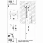 Lampa wisząca PASTELO 3P drewno