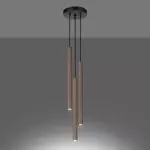 Lampa wisząca PASTELO 3P drewno