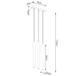 Lampa wisząca PASTELO 3L beton