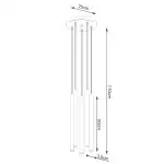 Lampa wisząca PASTELO 5P beton