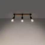 Plafon ZUCA 3 czarny