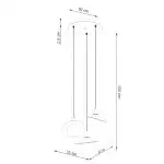 Lampa wisząca HYPERION 3P biały