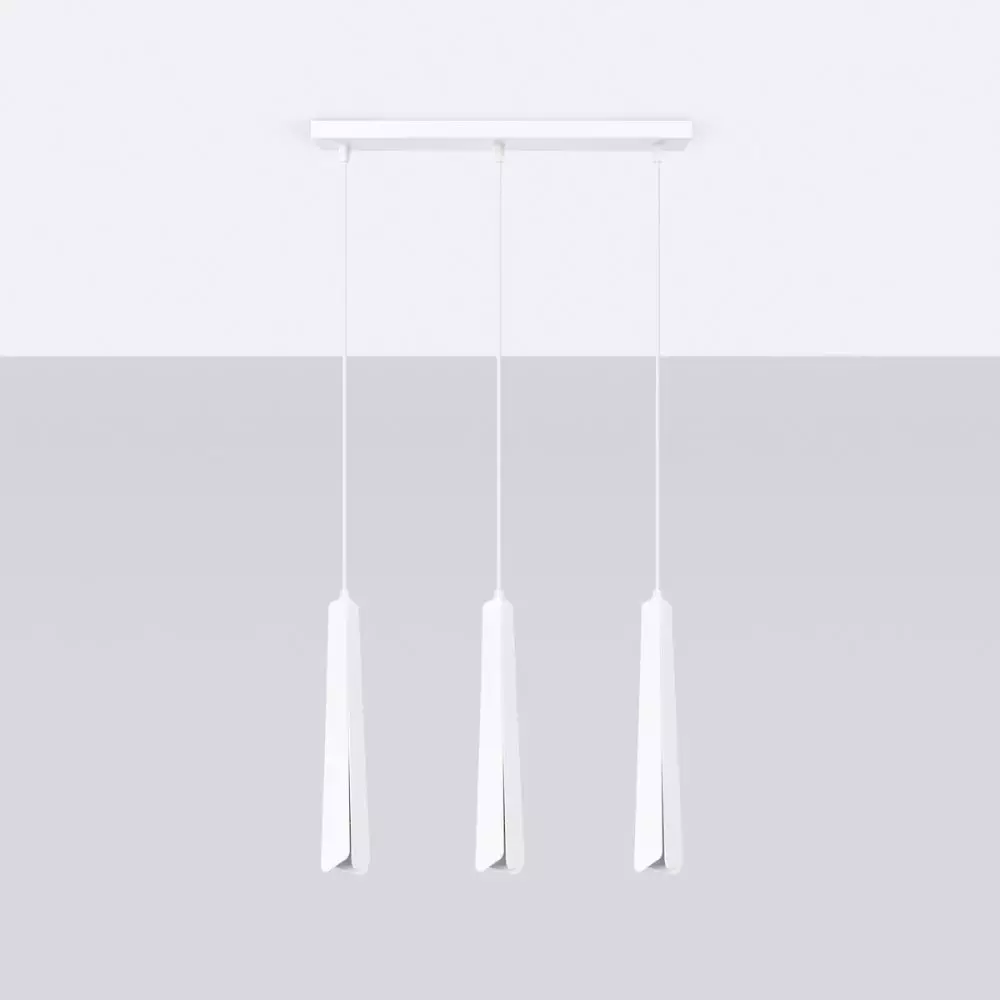 Lampa wisząca PRYSM 3L biała