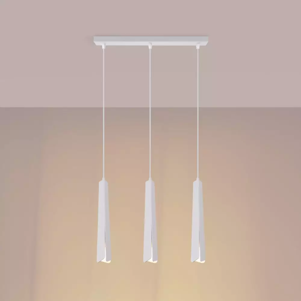Lampa wisząca PRYSM 3L biała