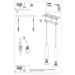 Lampa wisząca LAGOS 2 beżowa
