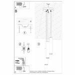 Lampa wisząca LAGOS 3P beżowa