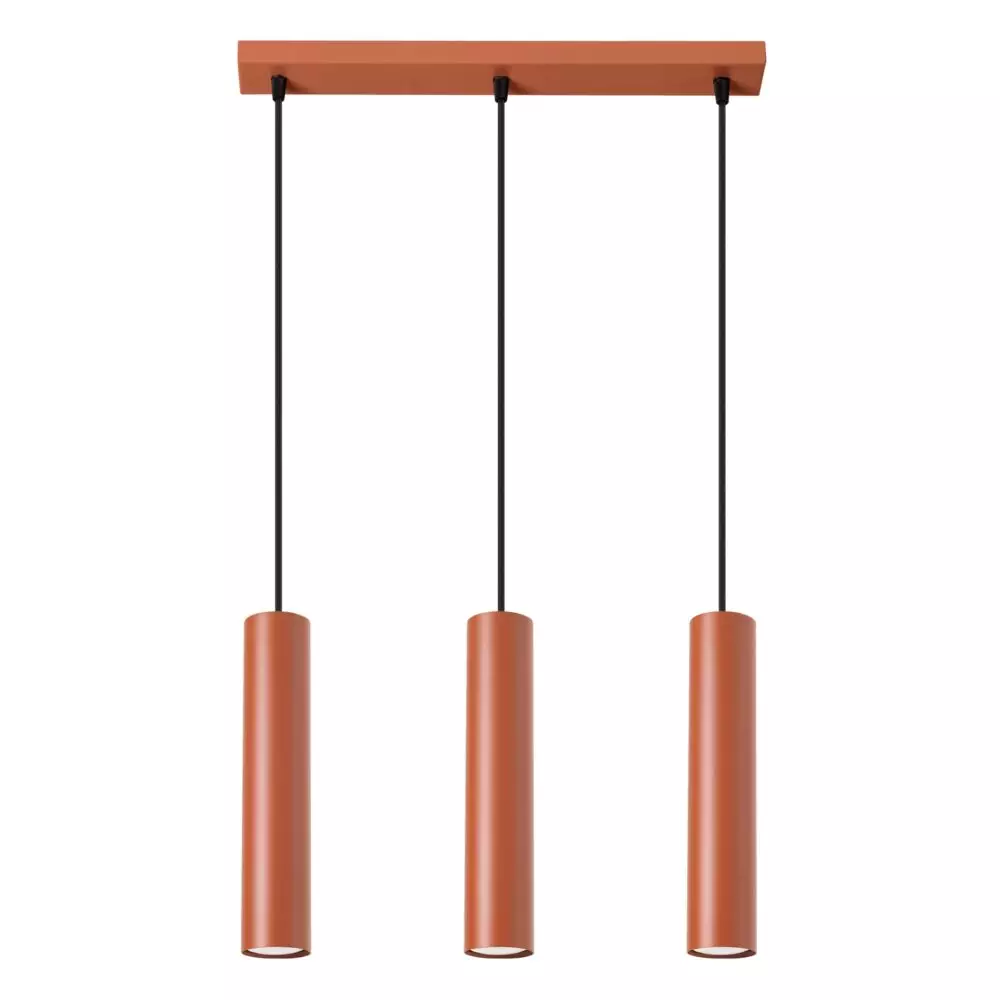 Lampa wisząca LAGOS 3L ochra czerwona