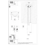Lampa wisząca LAGOS 3P ochra czerwona