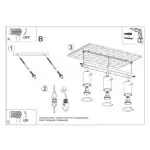 Plafon RING 3L zielony oliwkowy