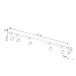 Plafon RING 6L zielony oliwkowy