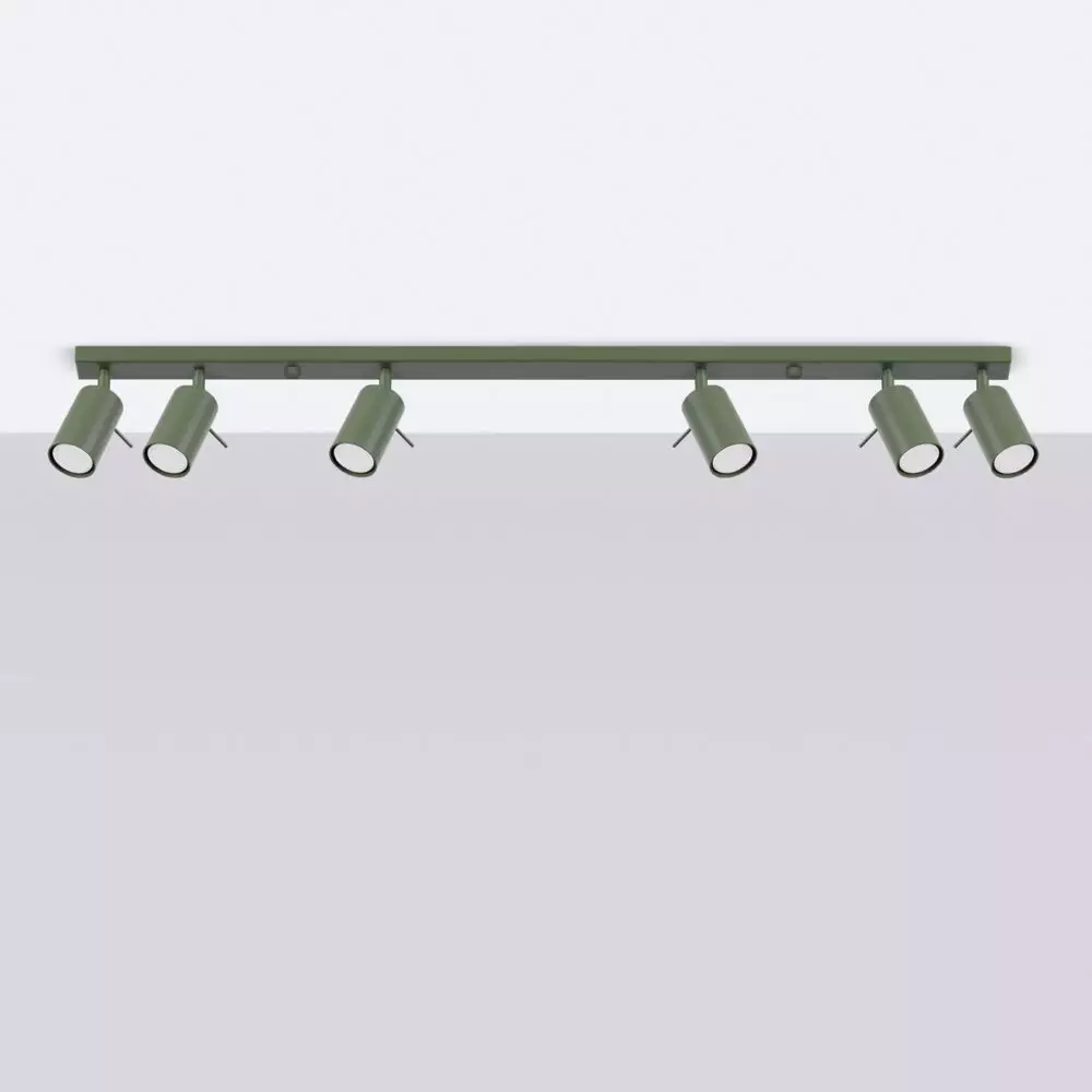 Plafon RING 6L zielony oliwkowy