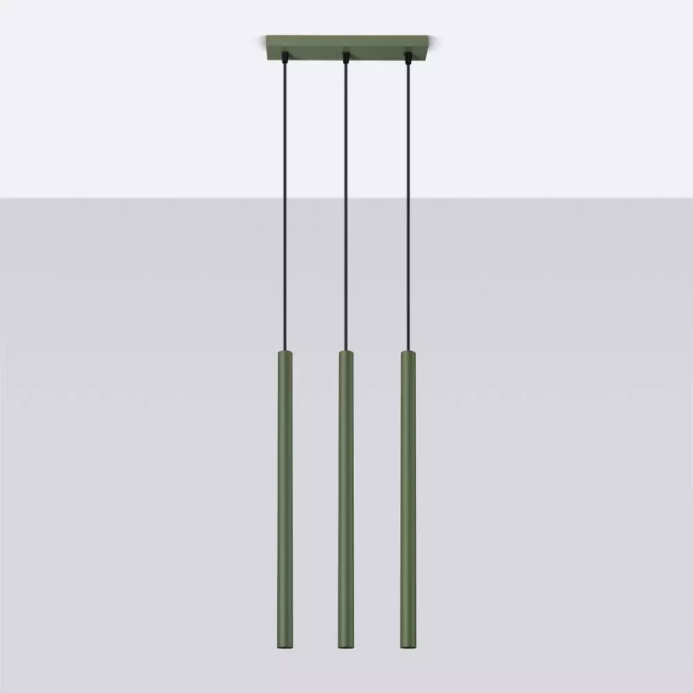 Lampa wisząca PASTELO 3 zielona oliwka