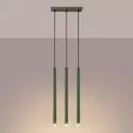 Lampa wisząca PASTELO 3 zielona oliwka