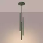 Lampa wisząca PASTELO 3P zielona oliwka
