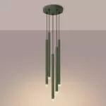 Lampa wisząca PASTELO 5P zielona oliwka