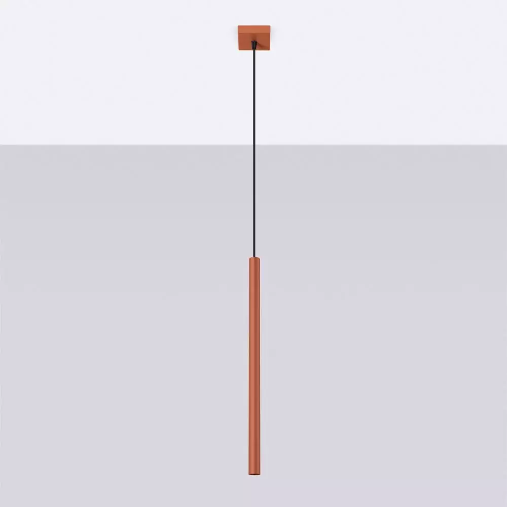 Lampa wisząca PASTELO 1 ochra czerwona