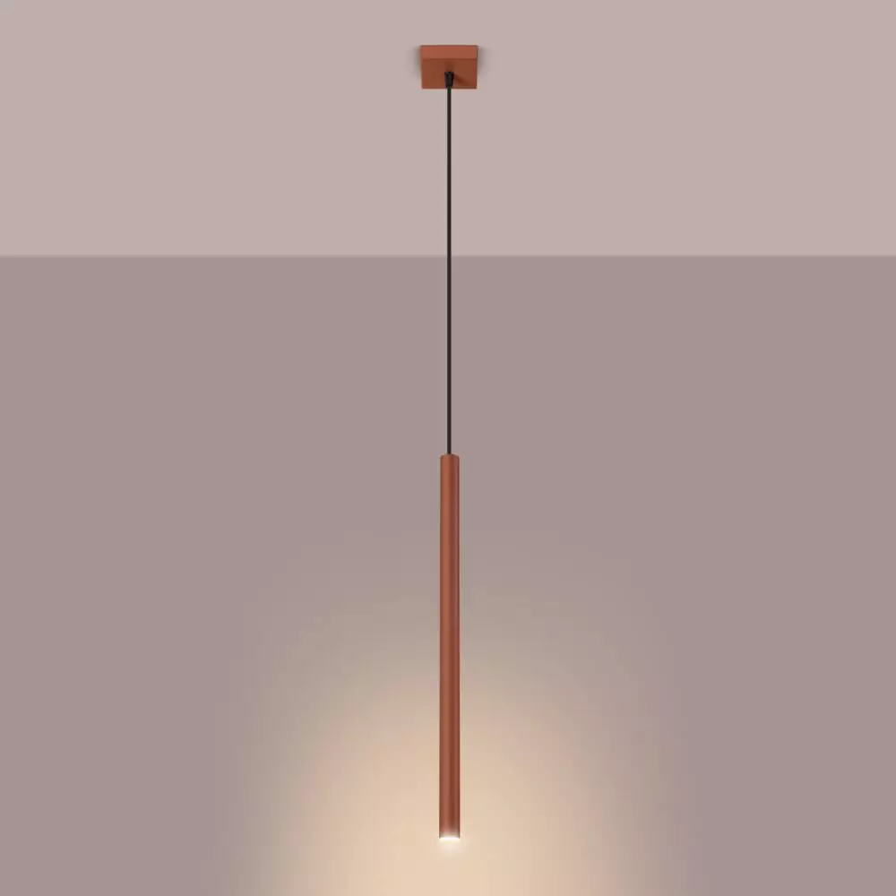 Lampa wisząca PASTELO 1 ochra czerwona