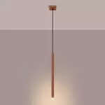 Lampa wisząca PASTELO 1 ochra czerwona
